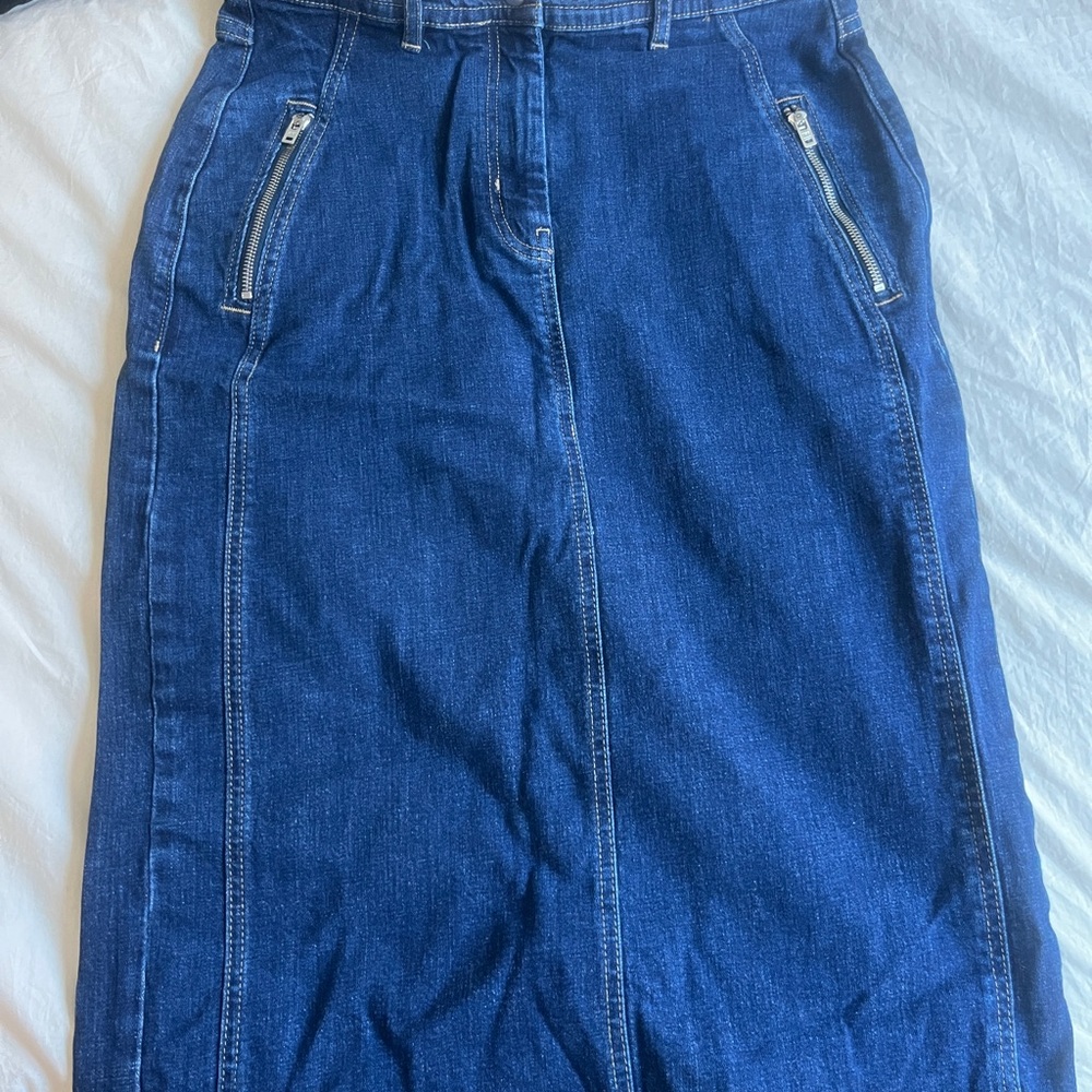 Pilcro Dark Blue Denim Skirt